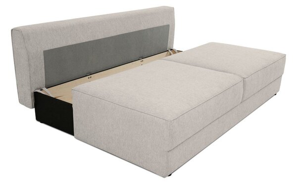 Beżowa rozkładana sofa ze schowkiem 202 cm Dora – Scandic