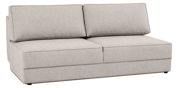 Beżowa rozkładana sofa ze schowkiem 202 cm Dora – Scandic