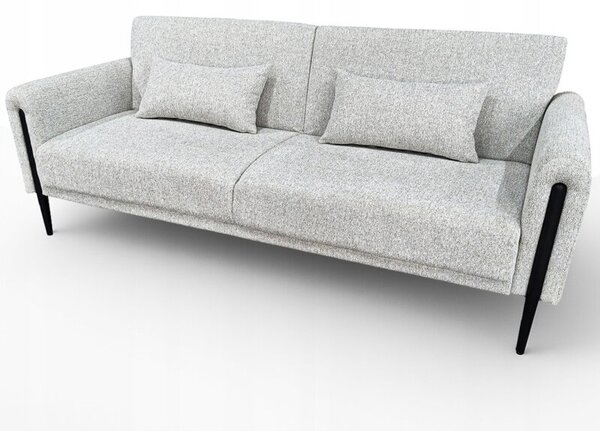 Sofa wypoczynkowa kanapa rozkładana do spania s104 dalia szenil j. szary