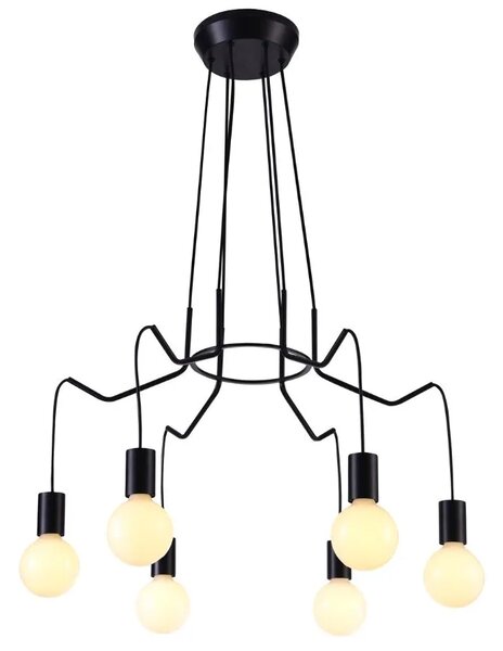 Duża czarna lampa industrialna - 4X K149 T3-A36