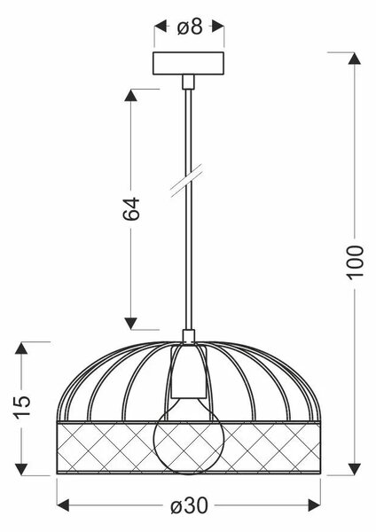 Czarna lampa wisząca w stylu industrialnym - F5-P06