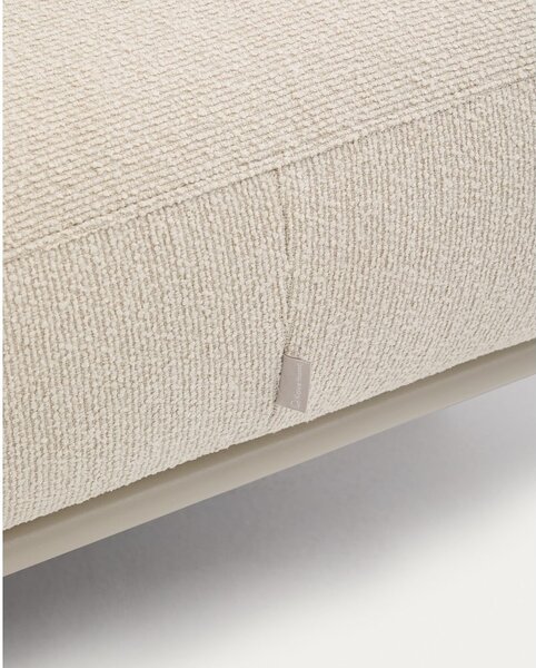 Beżowy podnóżek z materiału bouclé Aurum – Kave Home