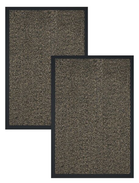 Wycieraczka pod drzwi Bruno 40x60 cm brązowy zestaw 2 szt