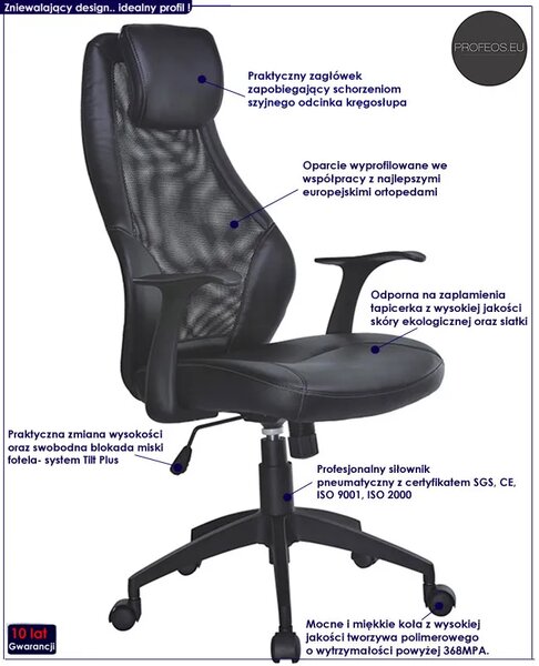 Fotel Biurowy Nowoczesny Obrotowy H7-G84