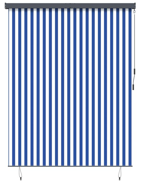 Roleta Niebieski i biały 200 x 250 cm Materiał i Aluminium