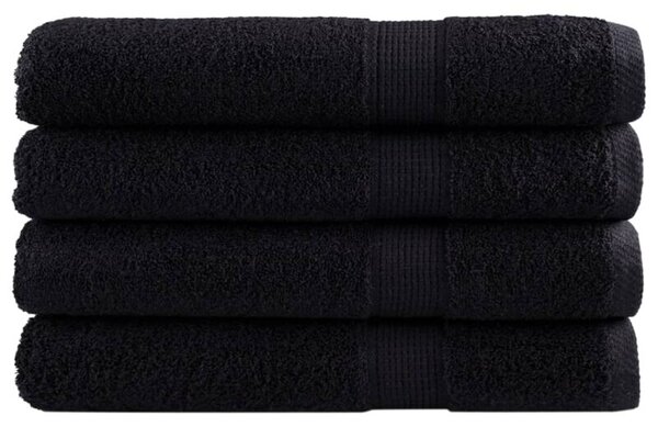 Ręczniki premium solund, 4 szt., czarne, 100x200 cm, 600 g/cm²