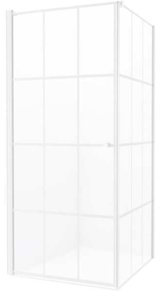 NEW TRENDY Kabina prysznicowa kwadratowa RENA WHITE lewa 90x195 szkło