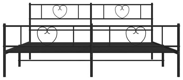 Czarne metalowe łóżko małżeńskie 200x200cm P4-R97