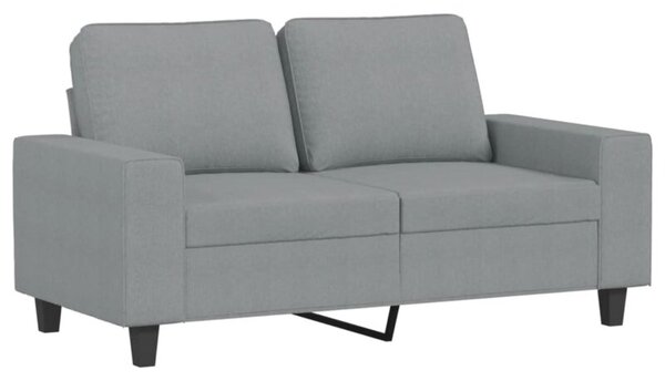 Sofa 2-osobowa, jasnoszara, 120 cm, tapicerowana tkaninÄ