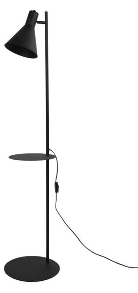 Lampa podłogowa z półką JUMP 5864 TK Lighting czarna E27 – regulowane światło do czytania, salon i sypialnia