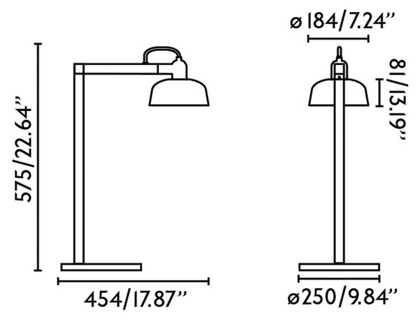 FARO BARCELONA Lampa stołowa Tatawin, czarna, stal/szkło, wysokość 57,5 cm