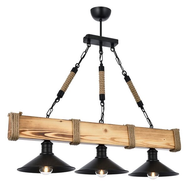 Jasnobrązowa lampa wisząca z metalowym kloszem Kütük Yanık – Opviq lights