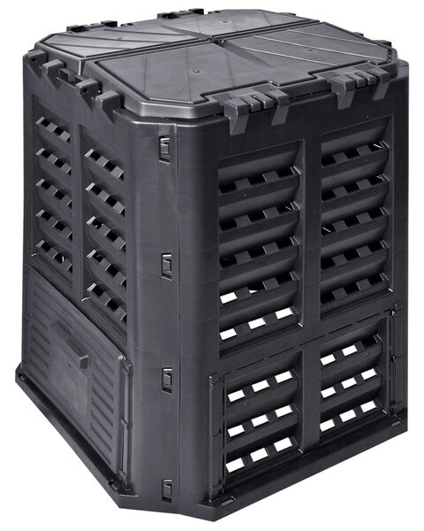 Kompostownik ogrodowy, czarny, 68,9x68,9x83,9 cm, 360 L