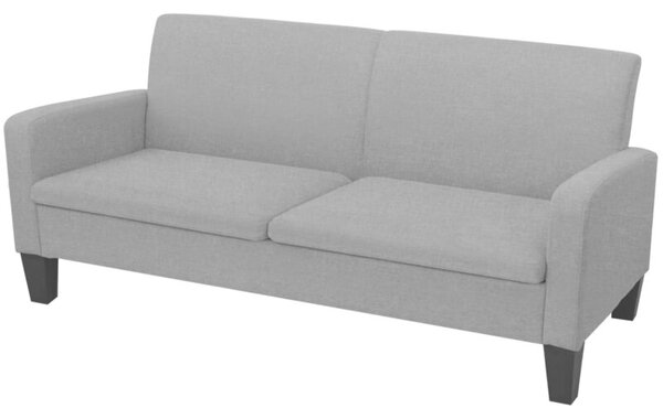 Kanapa 3-osobowa, jasnoszara, 180 x 65 x 76 cm