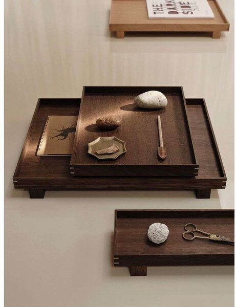 Ferm Living - Bon Wooden Tray XSmall Smoked Oak