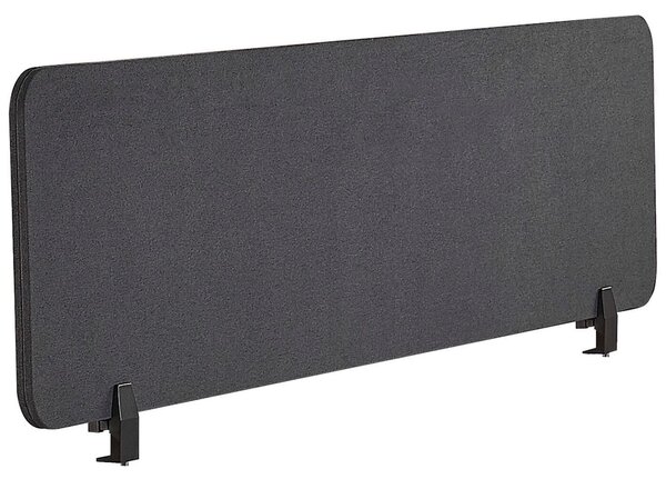 Przegroda na biurko dźwiękochłonna tapicerowana 130 x 40 cm ciemnoszara Wally Beliani