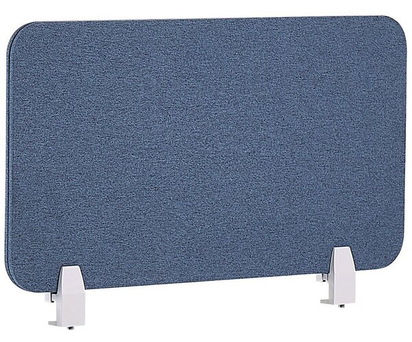 Przegroda na biurko dźwiękochłonna tapicerowana 72 x 40 cm niebieska Wally Beliani