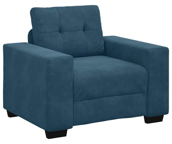 Sofa fotel niebieski 100x78x80 cm aksamit