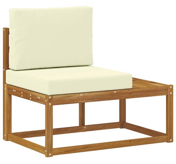 Sofa końcowa na zewnątrz z poduszką naturalny 91 x 63 x 73 cm