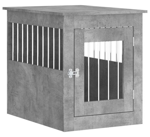 Kojec dla psa, szary beton 55x75x65 cm, materiał drewnopochodny