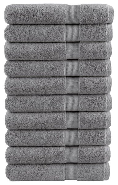 Ręczniki premium, solund, 10 szt., szare, 100x200 cm, 600 g/m²