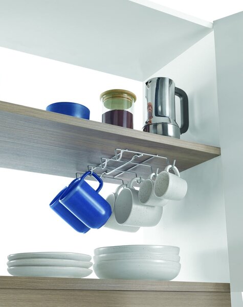 Ścienny stalowy stojak na kubki Octo-Mug – Metaltex