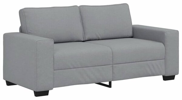 Sofa 2-osobowa, jasnoszara, 180x77x82 cm, tapicerowana tkaninÄ