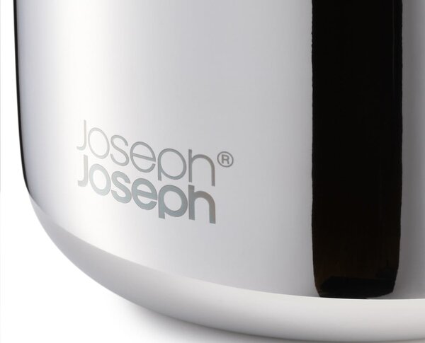 Kubek na szczoteczki do zębów ze stali nierdzewnej w kolorze srebra z połyskiem EasyStore Luxe – Joseph Joseph
