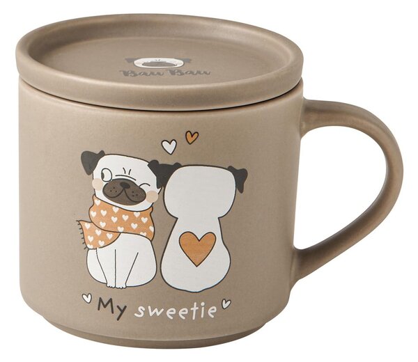 Beżowo-jasnobrązowe porcelanowe kubki zestaw 2 szt. 35 ml – Brandani