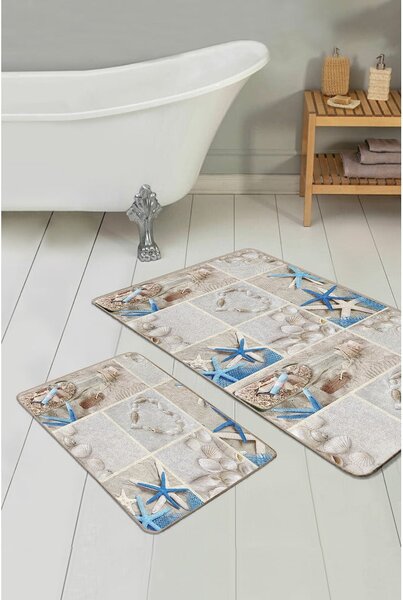 Beżowe dywaniki łazienkowe zestaw 2 szt. 60x100 cm – Mila Home
