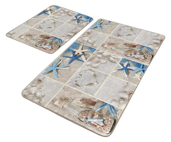 Beżowe dywaniki łazienkowe zestaw 2 szt. 60x100 cm – Mila Home