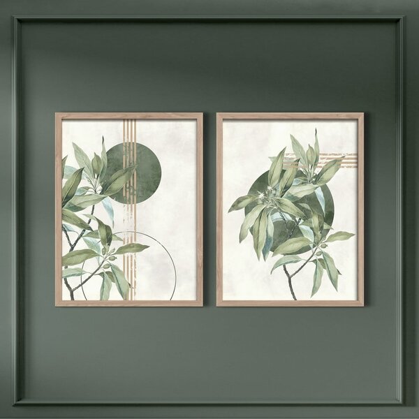 Obrazy zestaw 2 szt. 30x40 cm Green – Styler