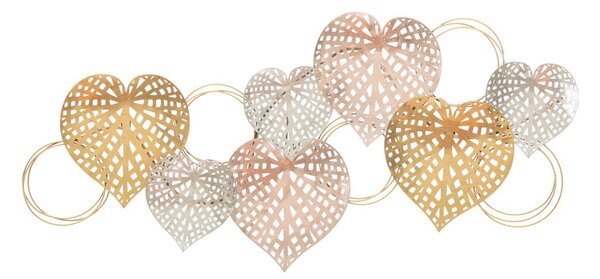 Metalowa dekoracja ścienna 91x40 cm Hearts – Mauro Ferretti