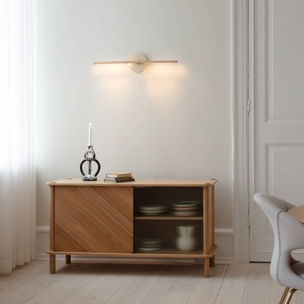 UMAGE Kinkiet designerski Omni, możliwość ściemniania, mosiężny / złoty, salon / jadalnia, metal, design
