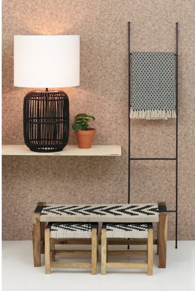 Czarna metalowa drabinka dekoracyjna Siem – Light & Living