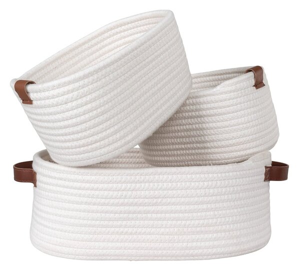 Tekstylne koszyki do łazienki zestaw 3 szt. 35x25x13 cm Jarana – House Nordic
