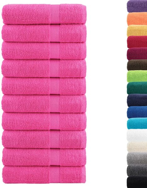 Ręczniki premium SOLUND, 10 szt., różowe, 50x100 cm, 600 g/cm²