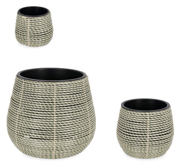 Plastikowe/ze sztucznego rattanu doniczki zestaw 3 szt. ø 45 cm Thanh – Bizzotto