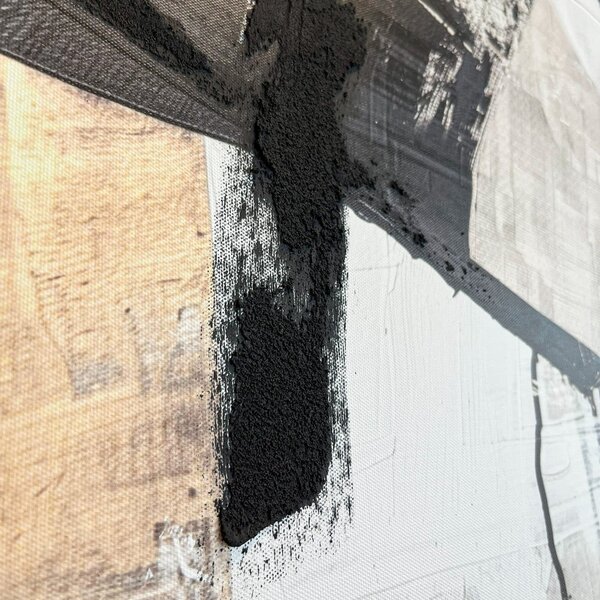 Obraz z ręcznie malowanymi elementami 70x100 cm Ash – Styler