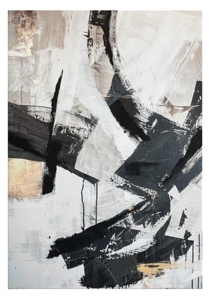 Obraz z ręcznie malowanymi elementami 70x100 cm Ash – Styler