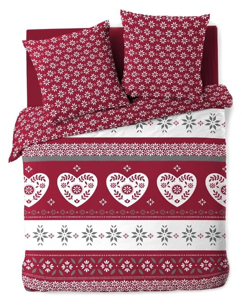 Czerwona bawełniana pościel dwuosobowa 240x220 cm Alpage – douceur d'intérieur