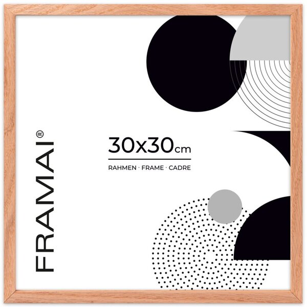 Ramka na zdjęcia 30x30 cm ramka drewniana dębowa ramka z litego drewna dębowego FRAMAI®