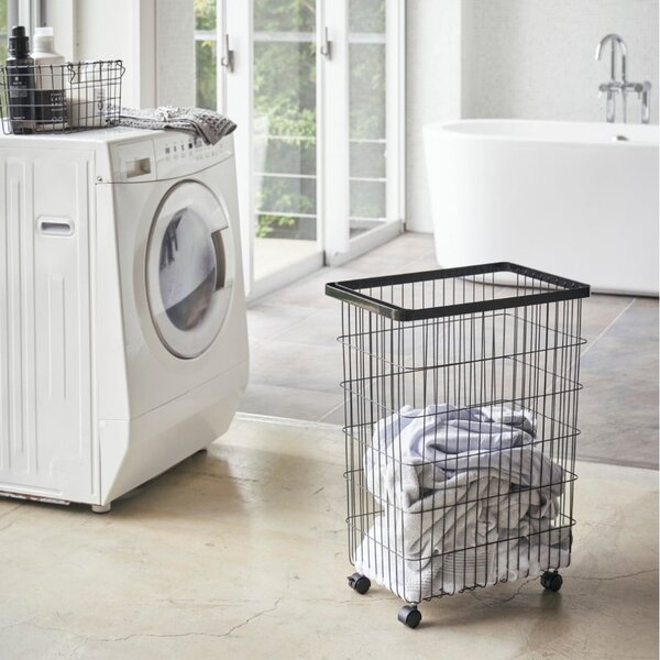 Czarny metalowy kosz na pranie 55 l Tower – YAMAZAKI