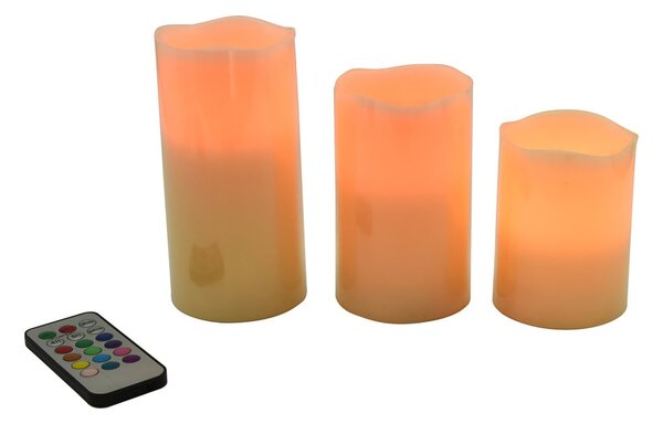 Świeczki LED zestaw 3 szt. (wysokość 10 cm) – Hilight
