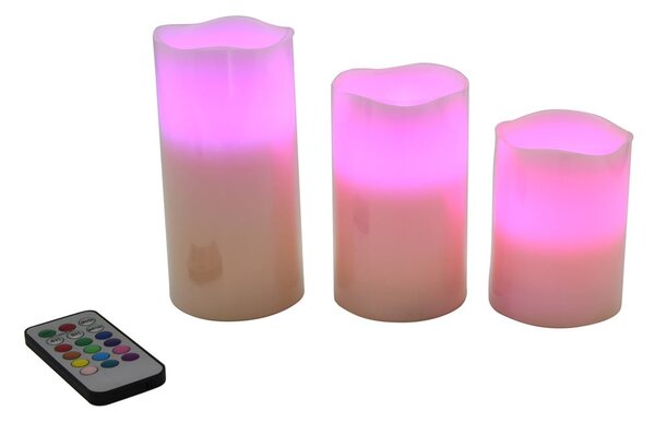 Świeczki LED zestaw 3 szt. (wysokość 10 cm) – Hilight