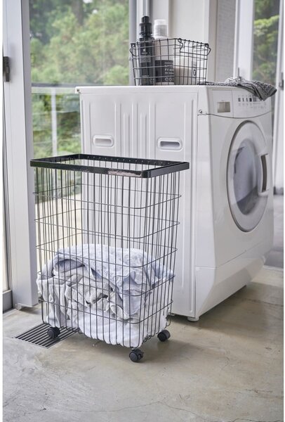 Czarny metalowy kosz na pranie 55 l Tower – YAMAZAKI