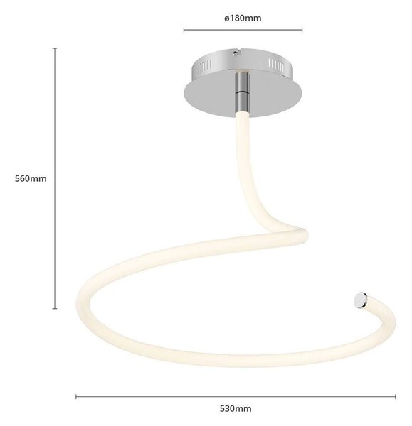 Lucande - Serpentina LED Lampa Sufitowa White/Chrome