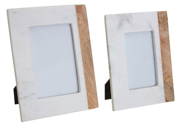 Biało-naturalna kamienna ramka 20x25 cm Sena – Premier Housewares