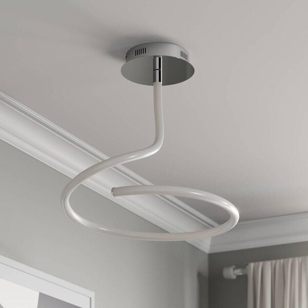 Lucande - Serpentina LED Lampa Sufitowa White/Chrome