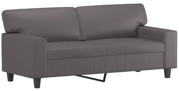 Sofa, 2-osobowa szary, 140 cm, sztuczna skÃ³ra